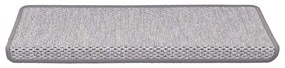Tapetes escada adesivos aspeto sisal 30 pcs 65x21x4cm platina
