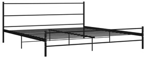 Estrutura de cama 200x200 cm metal preto