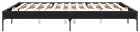 Estrutura de cama 200x200 cm derivados de madeira/metal preto
