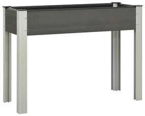 vidaXL Canteiro elevado de jardim 100x40x75 cm WPC cinzento