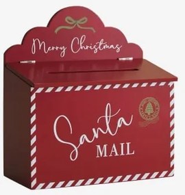Caixa De Correio De Natal Em Mdf Poreli Vermelho Burdeos - Sklum