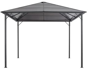 Gazebo com telhado de alumínio 3x3 m antracite