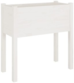 Vasos/floreiras de jardim 2 pcs 70x31x70 cm pinho maciço branco