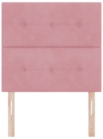 Cabeceira vidaXL Botonê Rosa 90 cm Veludo