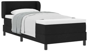 Cama Box com Colchão vidaXL Preto 90x200 cm Tecido