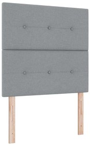 Cabeceira LED Cinza Claro 80 cm Têxtil