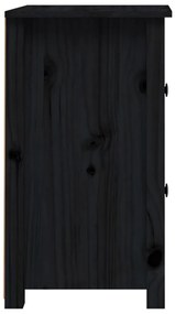 Mesas de cabeceira 2 pcs 40x35x61,5 cm pinho maciço preto