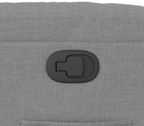 Poltrona reclinável tecido cinzento-claro