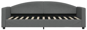 Sofá-cama c/ gavetão e gavetas 80x200 cm tecido cinzento-escuro
