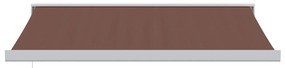 Toldo retrátil manual 350x250 cm castanho