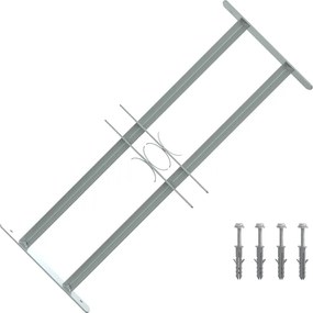 Grelha ajustável de segurança p/ janelas com 2 travessas 500-650 mm