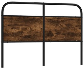 vidaXL Cabeceira de substituição 140 cm derivados madeira/aço carvalho fumado