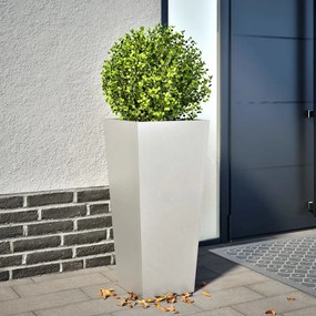 vidaXL Vaso/floreira de jardim 35x35x75 cm aço inoxidável