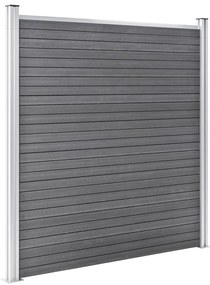 Painel de vedação para jardim 699x186 cm WPC cinzento