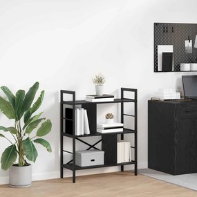 vidaXL Estante Carvalho Preto 75 x 30 x 91 cm Madeira processada
