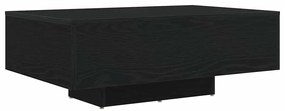 Mesa de Centro vidaXL com Luzes LED Carvalho Preto 85x55x31 cm