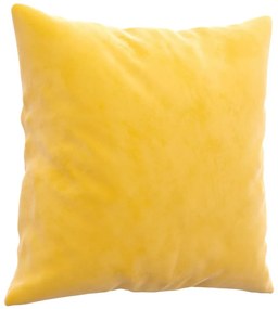 Almofadas decorativas 2 pcs 40x40 cm veludo amarelo