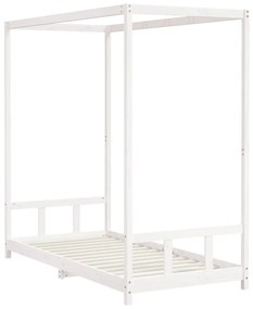 Estrutura de cama infantil 90x190 cm pinho maciço branco