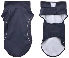 Capa de chuva para cães com tiras reflectoras azul-marinho XXS