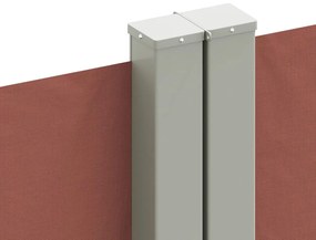 Toldo lateral retrátil 140x1200 cm castanho