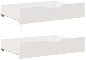 Cama sem colchão 140x190 cm madeira de pinho maciça branco