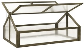 Estufa madeira de abeto maciça 114x80x50 cm cinzento