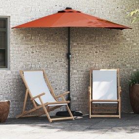 vidaXL Guarda-sol de Jardim Terracota 294 x 150 x 223 cm tecido