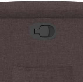 Poltrona reclinável tecido castanho-escuro