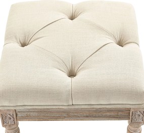 Banco Vintage com Assento Capitonê Sorrento – 40x40x43 cm – Bege – Pés