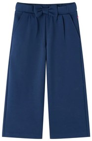 Calças de criança com pernas largas azul-marinho 104