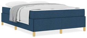 Cama Box Outros Azul e Branco 160 x 200 cm tecido
