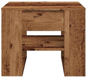 Mesa de centro 55,5x55x45 cm derivados de madeira madeira velha