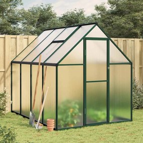 vidaXL Estufa com estrutura base 224x169x195 cm alumínio verde