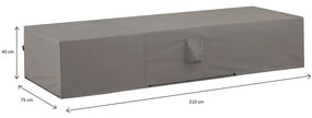 Madison Capa para espreguiçadeira de exterior 210x75x40 cm cinzento