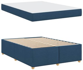 Estrutura de cama com colchão Outros Azul 160 x 200 cm tecido