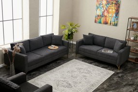 ****  
Sofá de 3 Lugares Berlin – Antracite – 220x83x91 cm

**