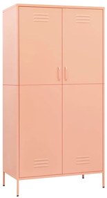 Roupeiro 90x50x180 cm aço rosa