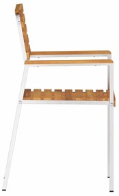 Cadeiras de Jardim Empilháveis vidaXL 8 pcs 54.5x56x89 cm Madeira Acác