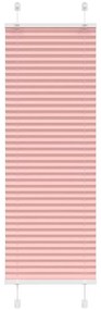 vidaXL Rosa Plissada Cega 40x100 cm Largura Tecido 39,4 cm Poliéster