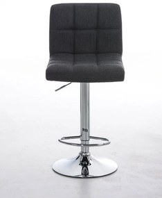 Banco de bar Peru em tecido 46 x 94-114 x 47 cm Cinzento escuro