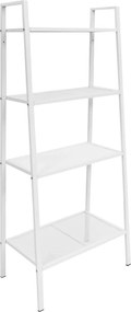 vidaXL Estante em escada com 4 níveis metal branco