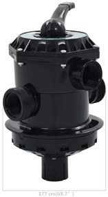 Válvula multiportas para filtro de areia ABS 38 mm 6-vias