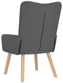 Cadeira Relaxante vidaXL Cinza Escuro em Tecido