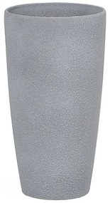 Vaso para plantas em pedra cinzenta 23 x 23 x 42 cm ABDERA Beliani