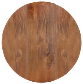 Mesa de jantar redonda 110x76 cm madeira de mangueira maciça