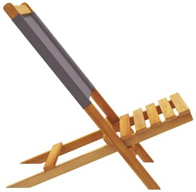 Cadeiras jardim dobráveis 6 pcs tecido/madeira maciça antracite