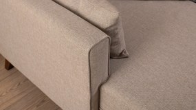 Sofá-Cama de Canto Bella – Creme – 205x85x140 cm