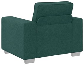 Poltrona vidaXL Verde Escuro 59 cm em Tecido