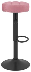 Bancos de bar 2 pcs veludo rosa