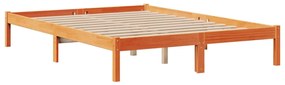 Cama com estante sem colchão 140x190 cm pinho maciço